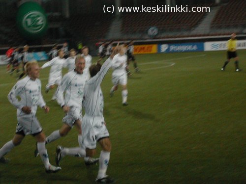 Ensimm&auml;inen maali on syntynyt