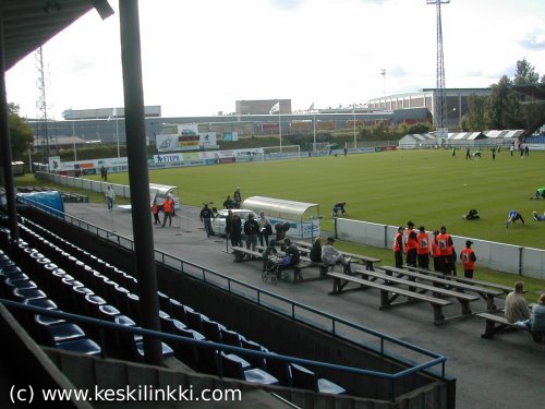 Toimintaa kent&auml;n laidalla